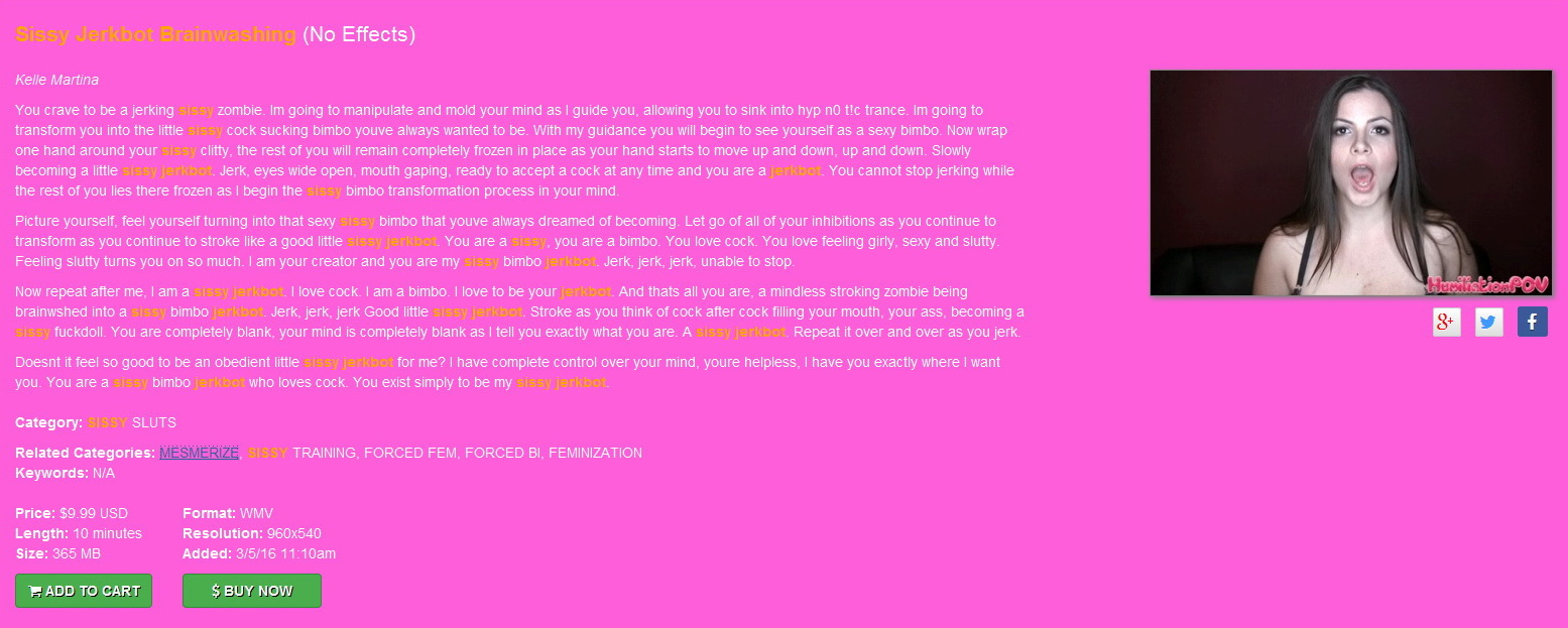 Humiliation POV Kelle Martina: Sissy Jerkbot Brainwashing