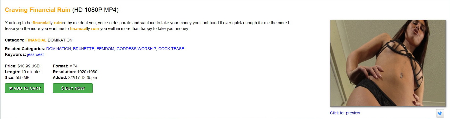 Jess West: Craving Financial Ruin