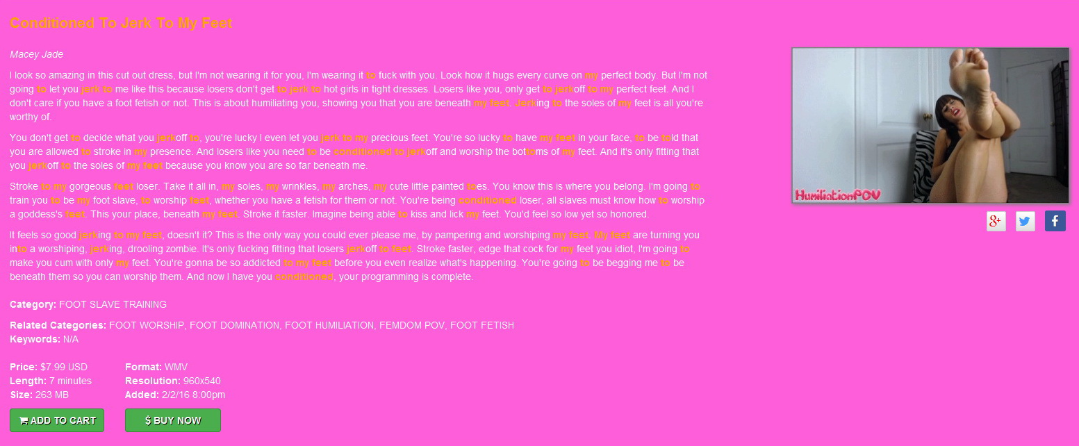 Humiliation POV Macey Jade: Conditioned To Jerk To My Feet