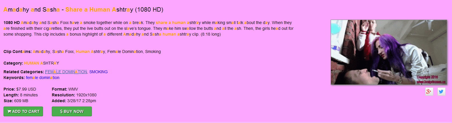 Brat Princess 2: Amadahy and Sasha – Share a Human Ashtray (1080 HD) (with Highlight)