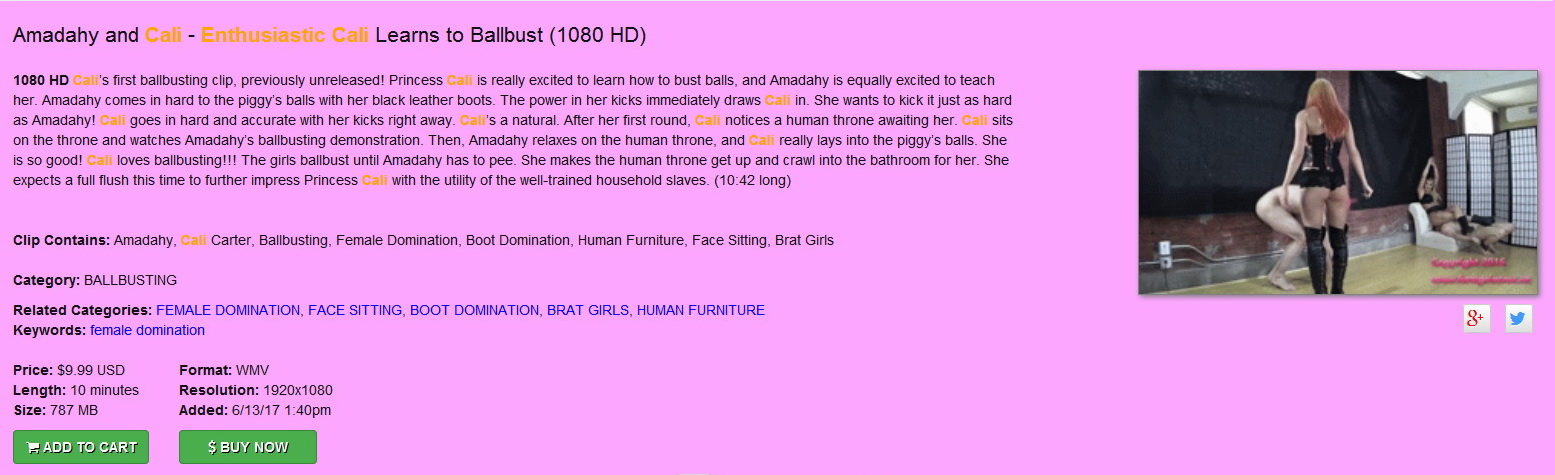 Brat Princess 2: Amadahy and Cali – Enthusiastic Cali Learns how to Ballbust (1080 HD)