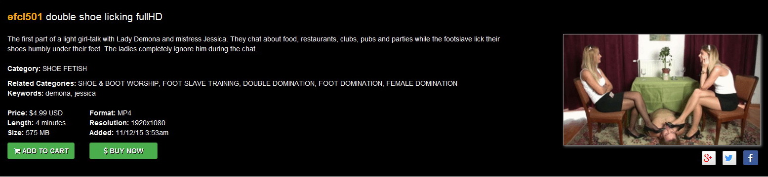 Elegant femdom: efcl501 double shoe licking fullHD