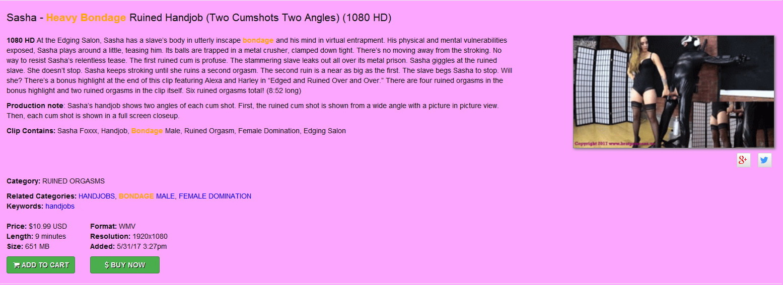 Brat Princess 2: Sasha – Heavy Bondage Ruined Handjob (Two Cumshots Two Angles) (1080 HD)