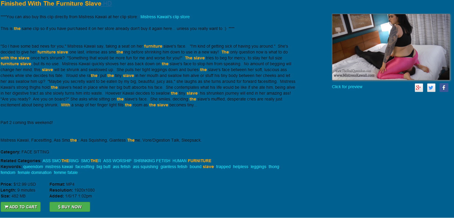 TheRealQueendom: Finished With The Furniture Slave HD