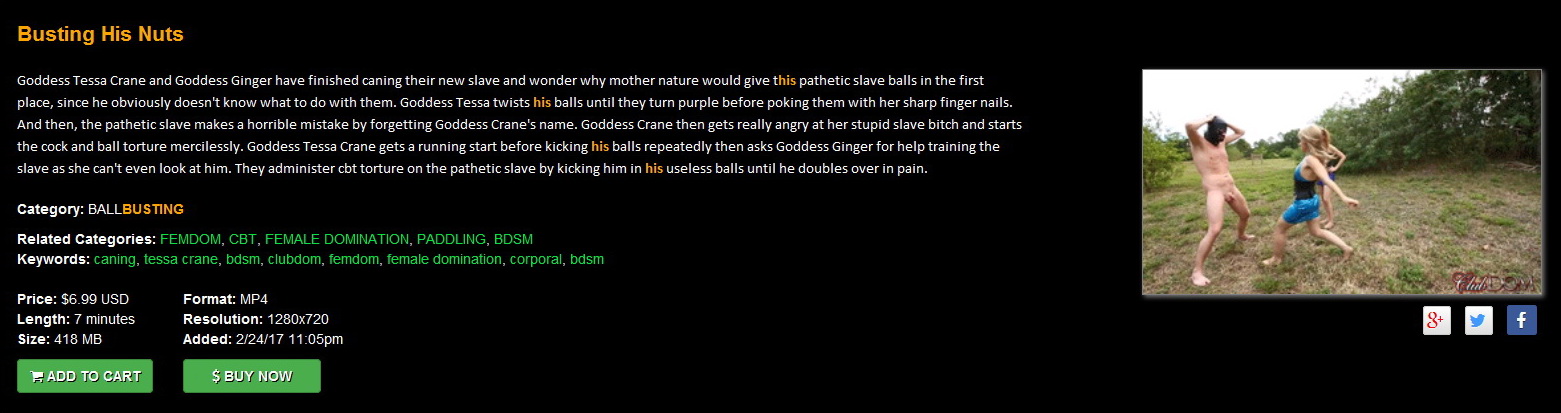 Clubdom: Busting His Nuts  (July 13th 2017)