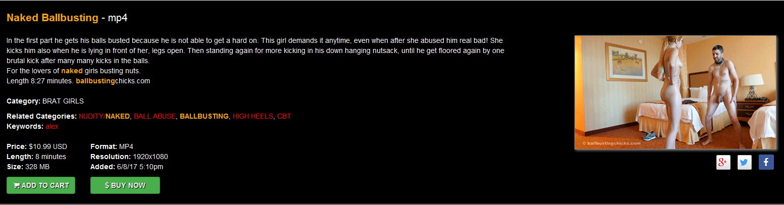 Ball Busting Chicks: Alex Coal: Naked Ballbusting (Jule 1th 2017)