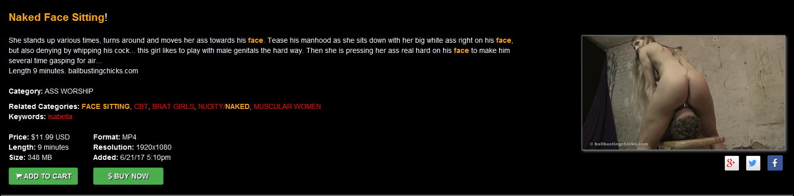 Ball Busting Chicks: Isabella: Naked Face Sitting!