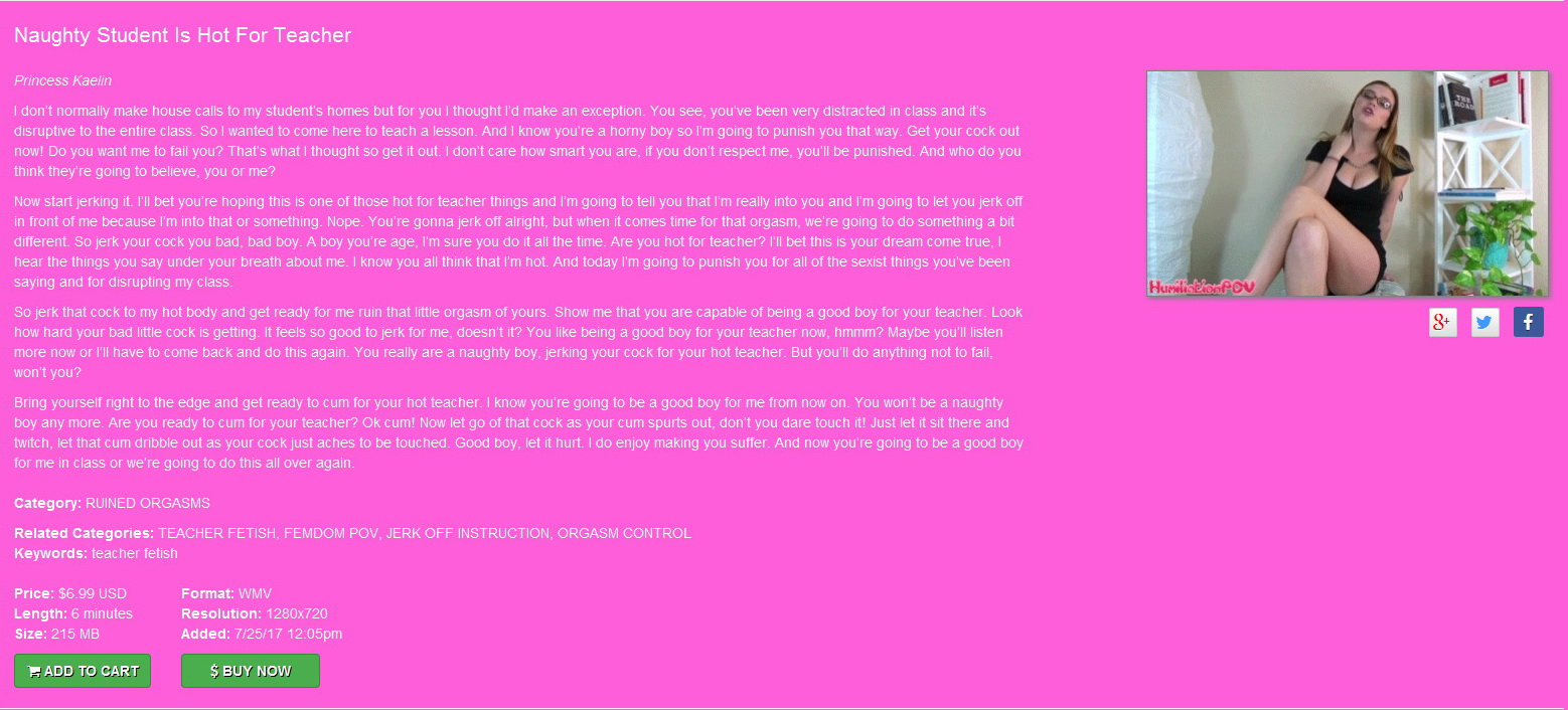 Humiliation POV Princess Kaelin: Naughty Student Is Hot For Teacher