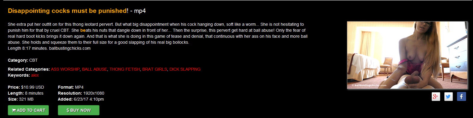 Ball Busting Chicks: Alex Coal: Disappointing cocks must be punished!