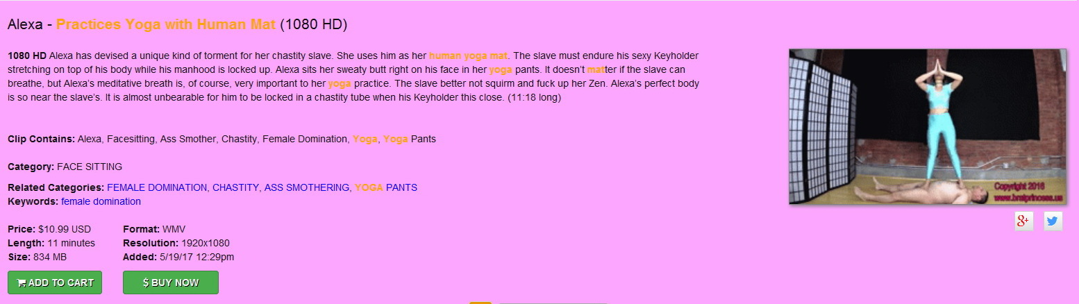 Brat Princess 2: Alexa – Practices Yoga with Human Mat (1080 HD)