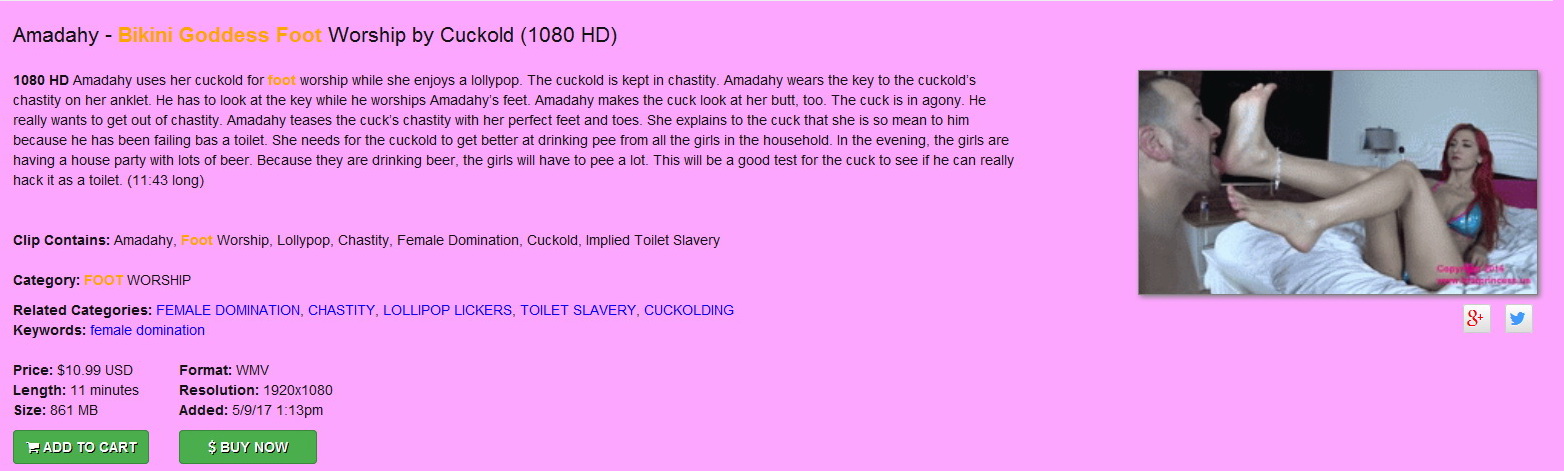 Brat Princess 2: Amadahy – Bikini Goddess Foot Worship by Cuckold (1080 HD)