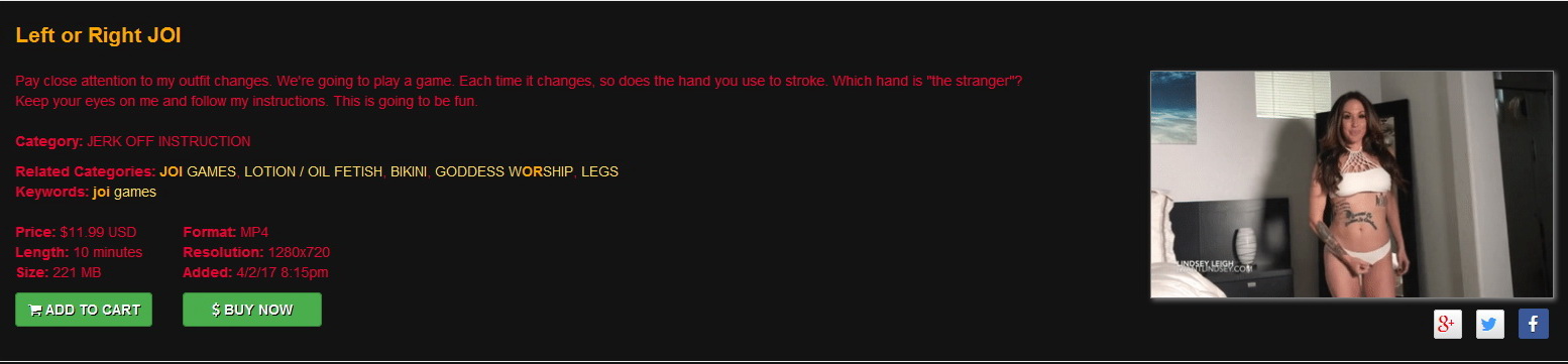 Lindsey Leigh Addiction: Left or Right JOI