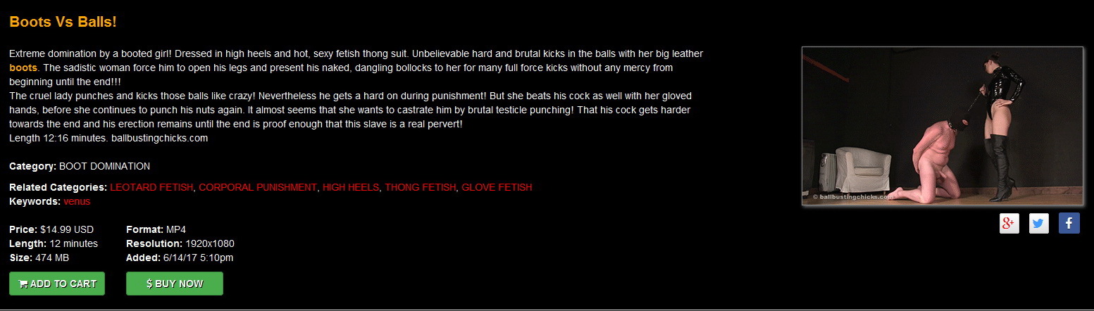 Ball Busting Chicks: Venus: Boots Vs Balls!