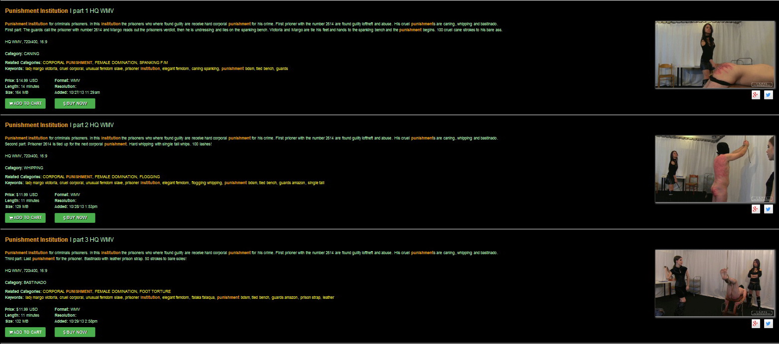 CRUEL PUNISHMENTS – SEVERE FEMDOM: Punishment Institution I part 1-3 HQ WMV