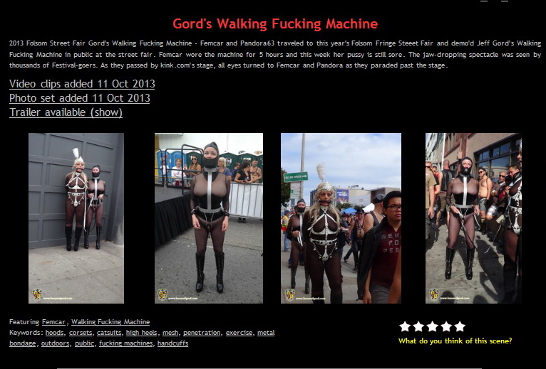 House of Gord: Gord’s Walking Fucking Machine