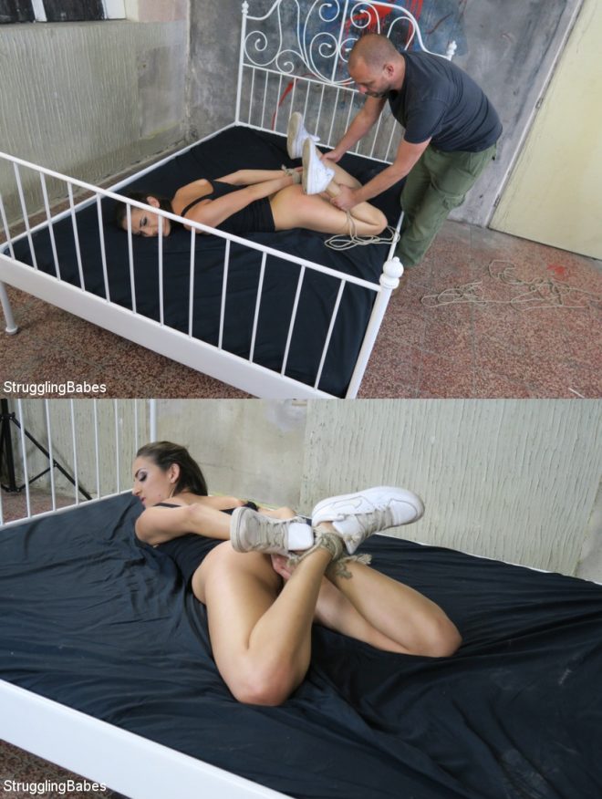 STRUGGLING BABES: Miki Love Tied and Humiliated