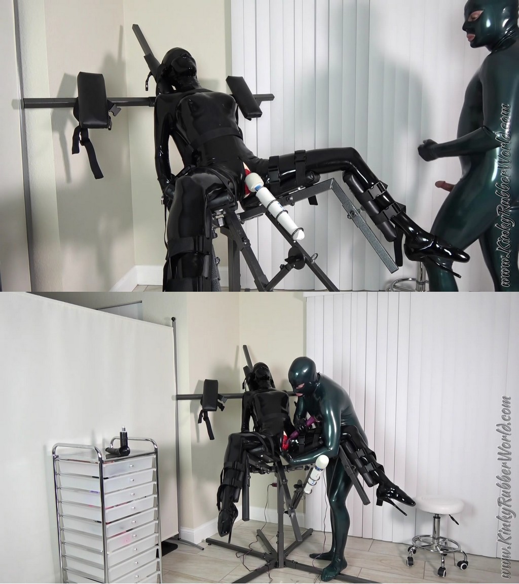 Kinkyrubberworld Rubberjeff: Intense Orgasm Training strapped to the Lucifer Chair P2