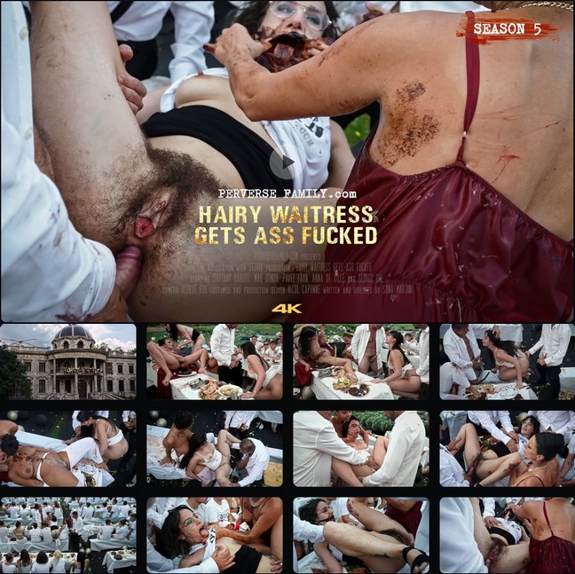 Perverse Family: Anna de Ville, Aragne Spicy, Brittany Bardot, George Uhl, Mad Bundy – Perverse Family 53 – part 26 – Hairy Waitress Gets Ass Fucked 4K