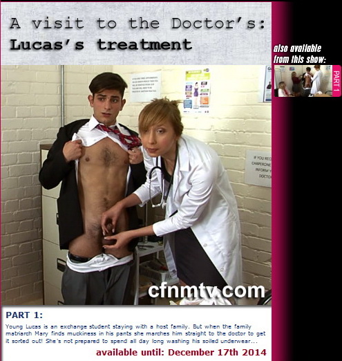 cfnmtv: A vist to the Doctor’s: Lucas’s treatment