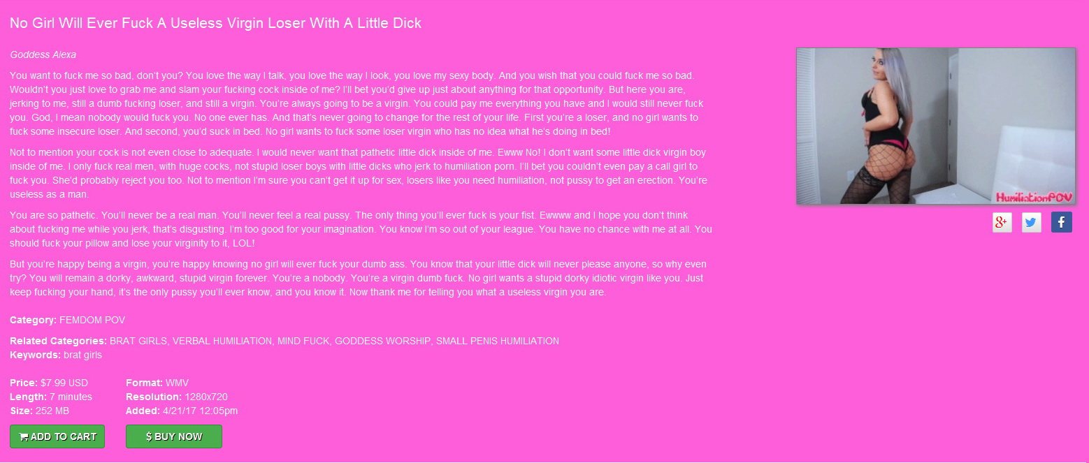 Humiliation POV Goddess Alexa: No Girl Will Ever Fuck A Useless Virgin Loser With A Little Dick