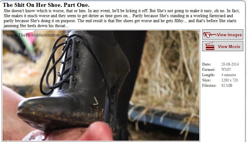 The Shit On Her Shoe. Part One.