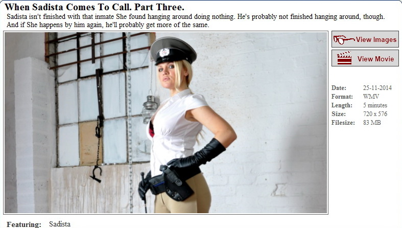 The British Institution: When Sadista Comes To Call. Part Three.