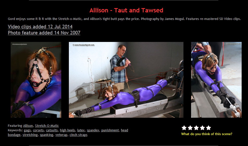 NakedGord: Allison – Taut and Tawsed