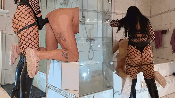 DOMINATRIX LUCIANA (Ger) – Horny Housewife Completely Fucked In The Bathroom