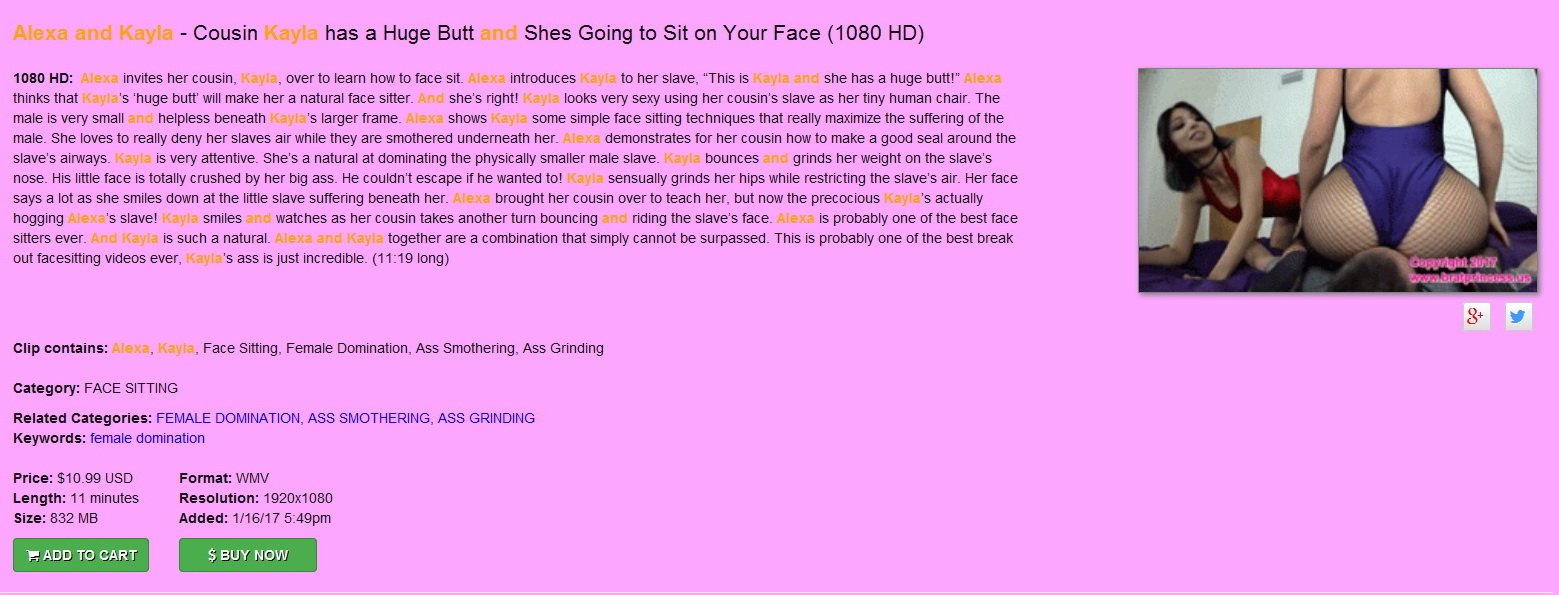 Brat Princess 2: Alexa and Kayla – Shows Cousin how to Facesit and Scissorhold on Bed (1080 HD)