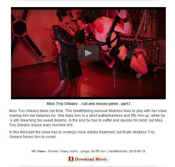 Domina-Bizarre: Miss Troy Orleans  – cat-and-mouse game – part3