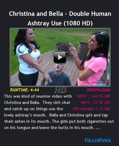 Brat Princess 2: Christina and Bella – Double Human Ashtray Use (1080 HD)
