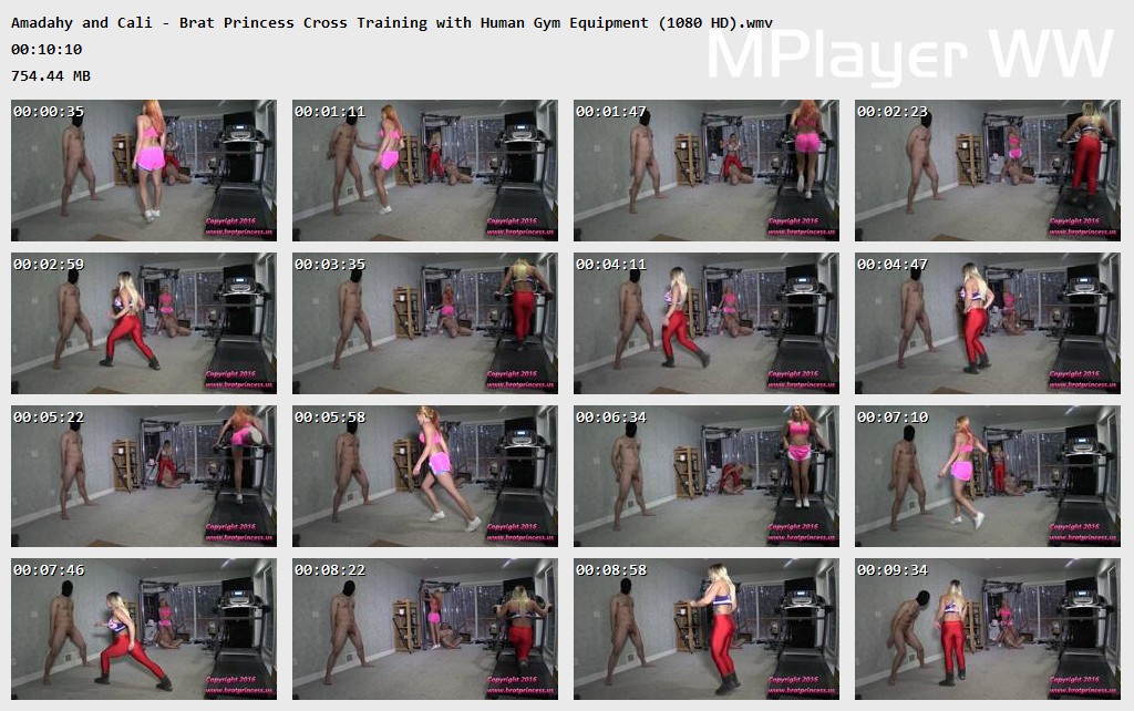 Brat Princess 2: Amadahy and Cali – Brat Princess Cross Training with Human Gym Equipment (1080 HD)