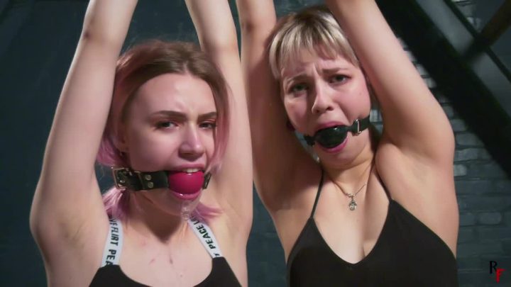 RF studio production: Two Girlfriends Astrid And Vidana Are Ballgagged And Drooled