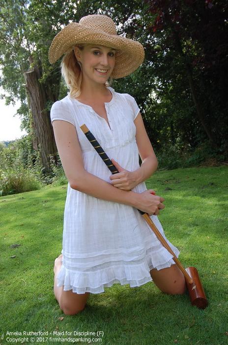 Firm Hand Spanking – Amelia Rutherford – Maid for Discipline – F