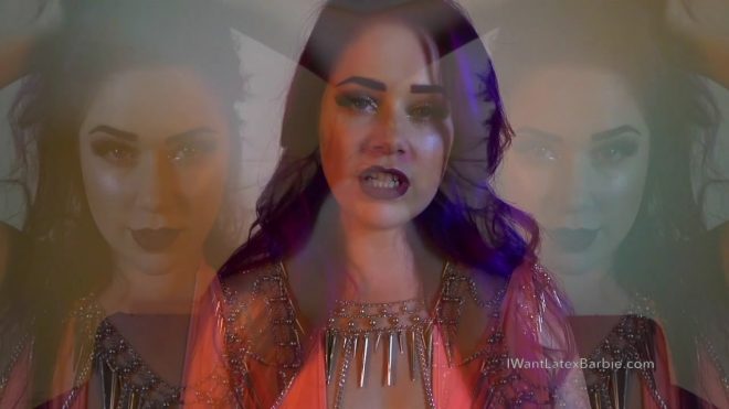 Latex Barbie: Float in Purple Waves Meditation