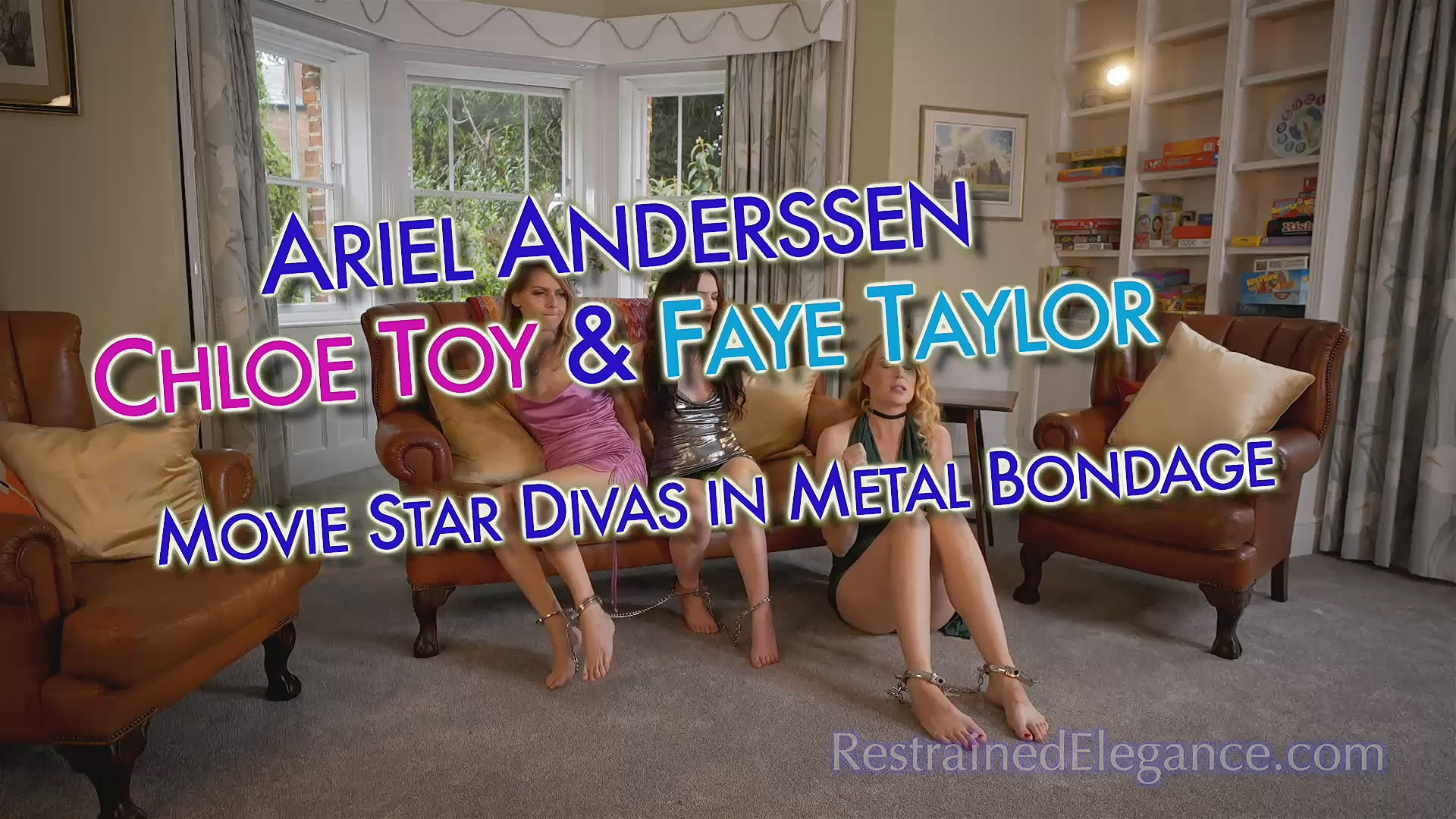 Restrained Elegance: Click for gif Movie Star Divas Faye Taylor, Chloe Toy and Ariel Anderssen in Metal Bondage (VID0655, 1080p MP4)