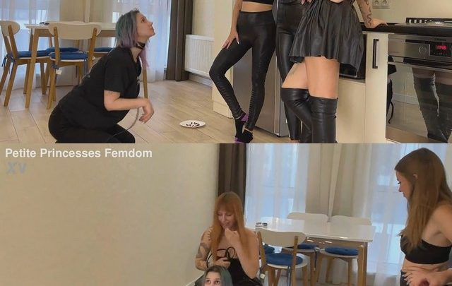 Petite Princess FemDom: Kira, Pitiful Sl, Agma, Jucy – Pet Play Slave Training Group Lesbian Domination